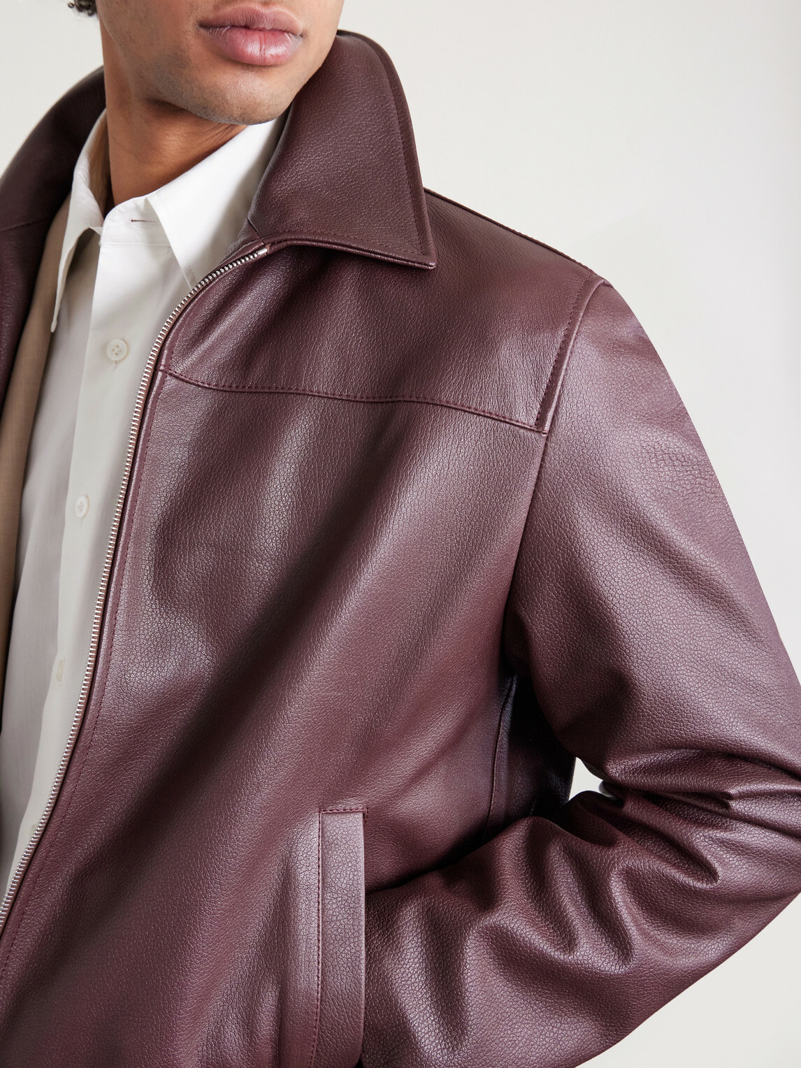 Lardini - Pawoody Full-Grain Leather Jacket - Brown