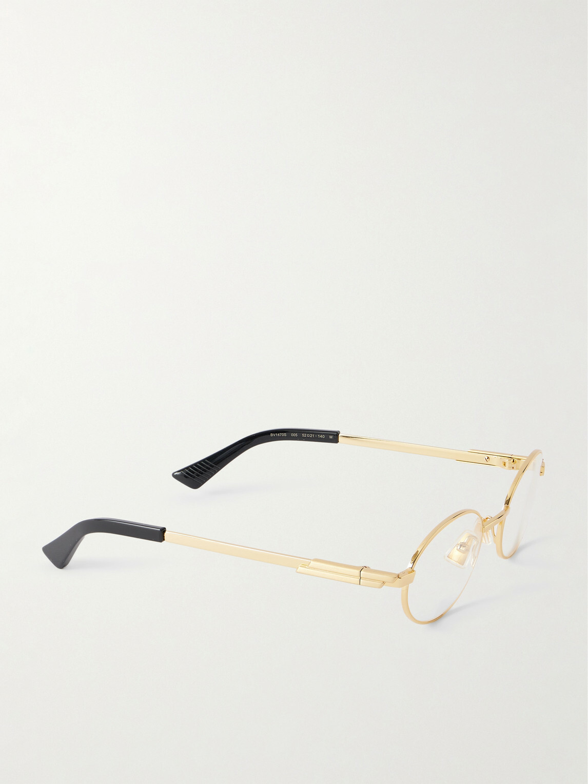 Bottega Veneta - Stretch Panthos Oval-Frame Gold-Tone Optical Glasses