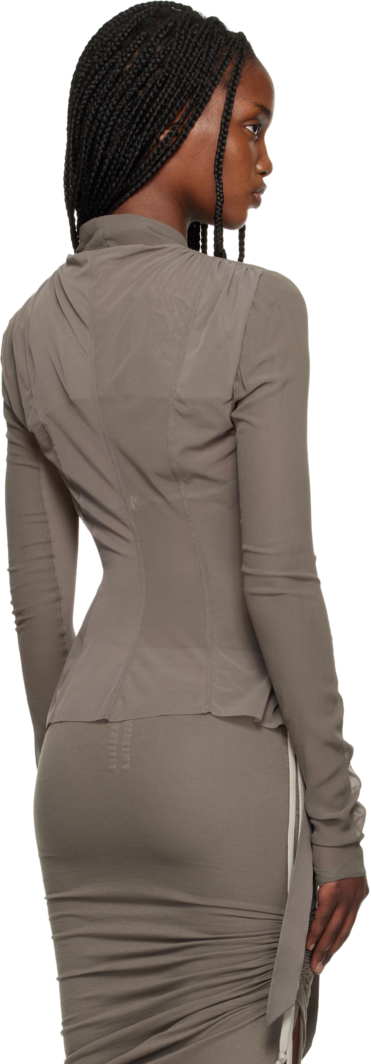 Rick Owens Gray Temple Hollywood Jacket