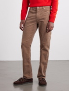 FRAME - Modern Straight-Leg Cotton-Blend Corduroy Trousers - Brown