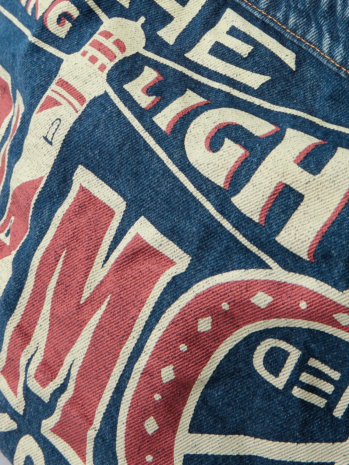 KAPITAL - Guiding Light Printed Denim Messenger Bag