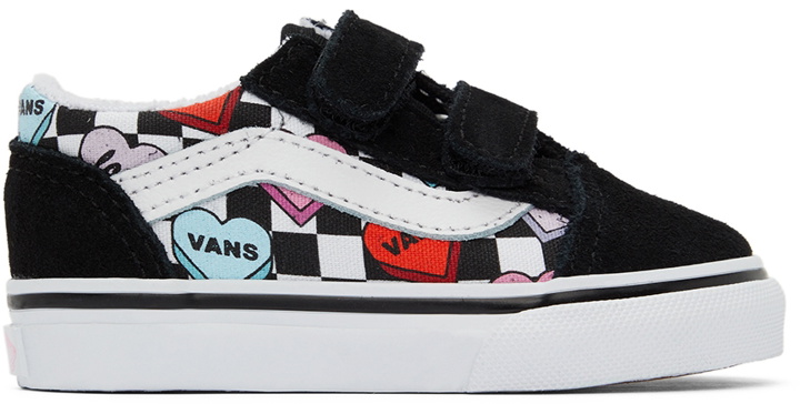 Photo: Vans Baby Black & White Candy Hearts Old Skool V Sneakers