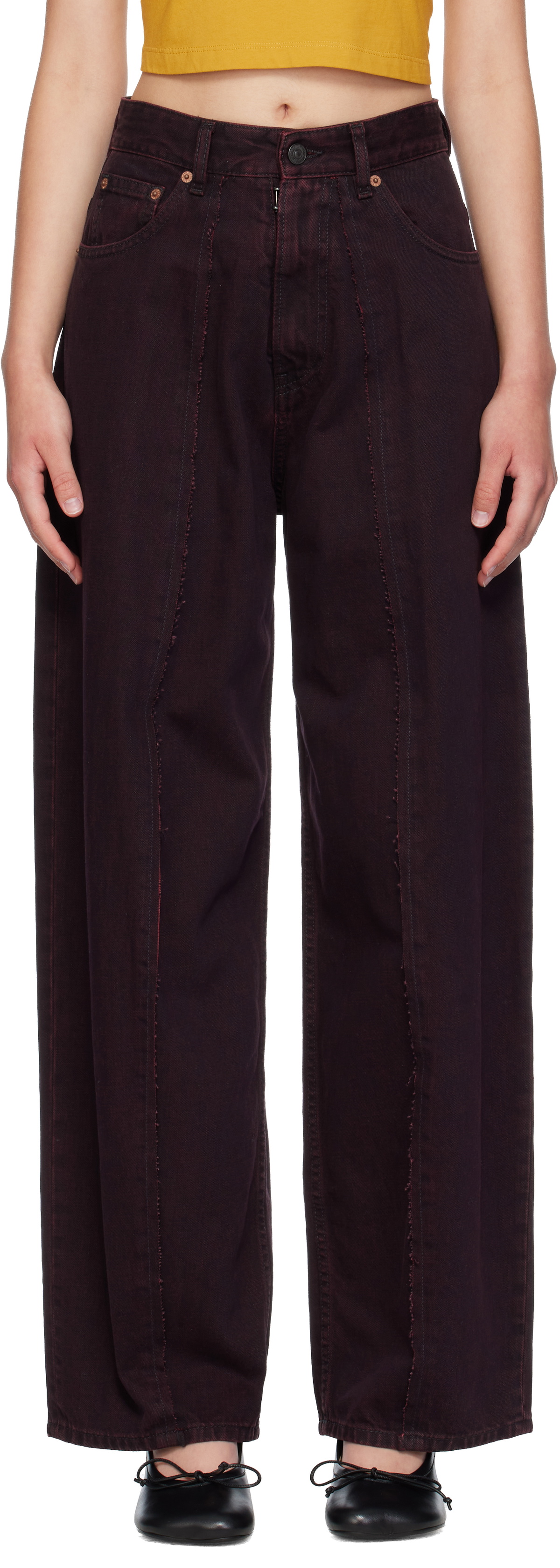 MM6 Maison Margiela Black Twisted Jeans MM6 Maison Margiela