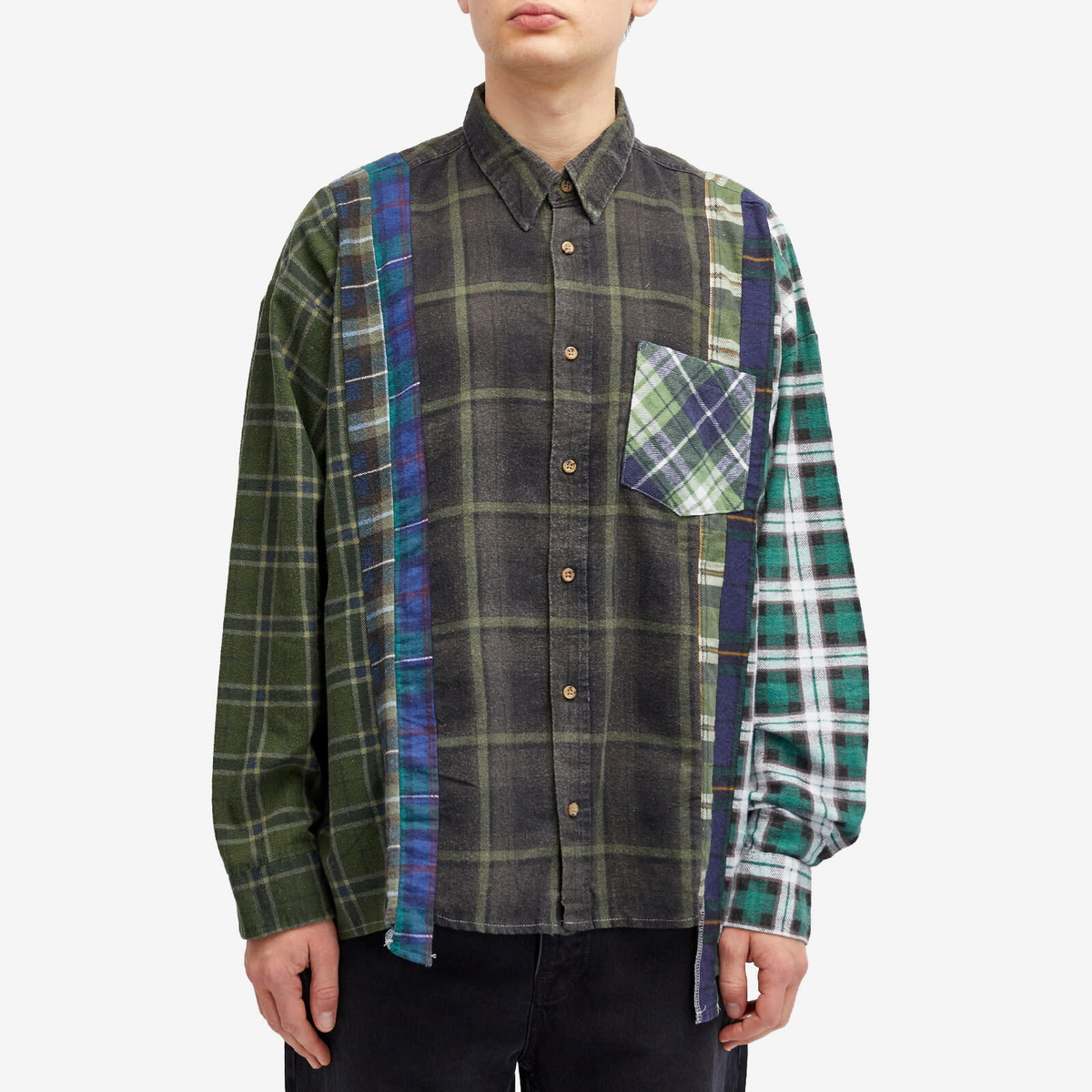 Needles 7 Cuts Wide Flannel Shirt in Assorted 