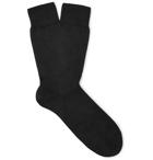 Alexander McQueen - Skull-Embroidered Cotton-Blend Socks - Men - Black