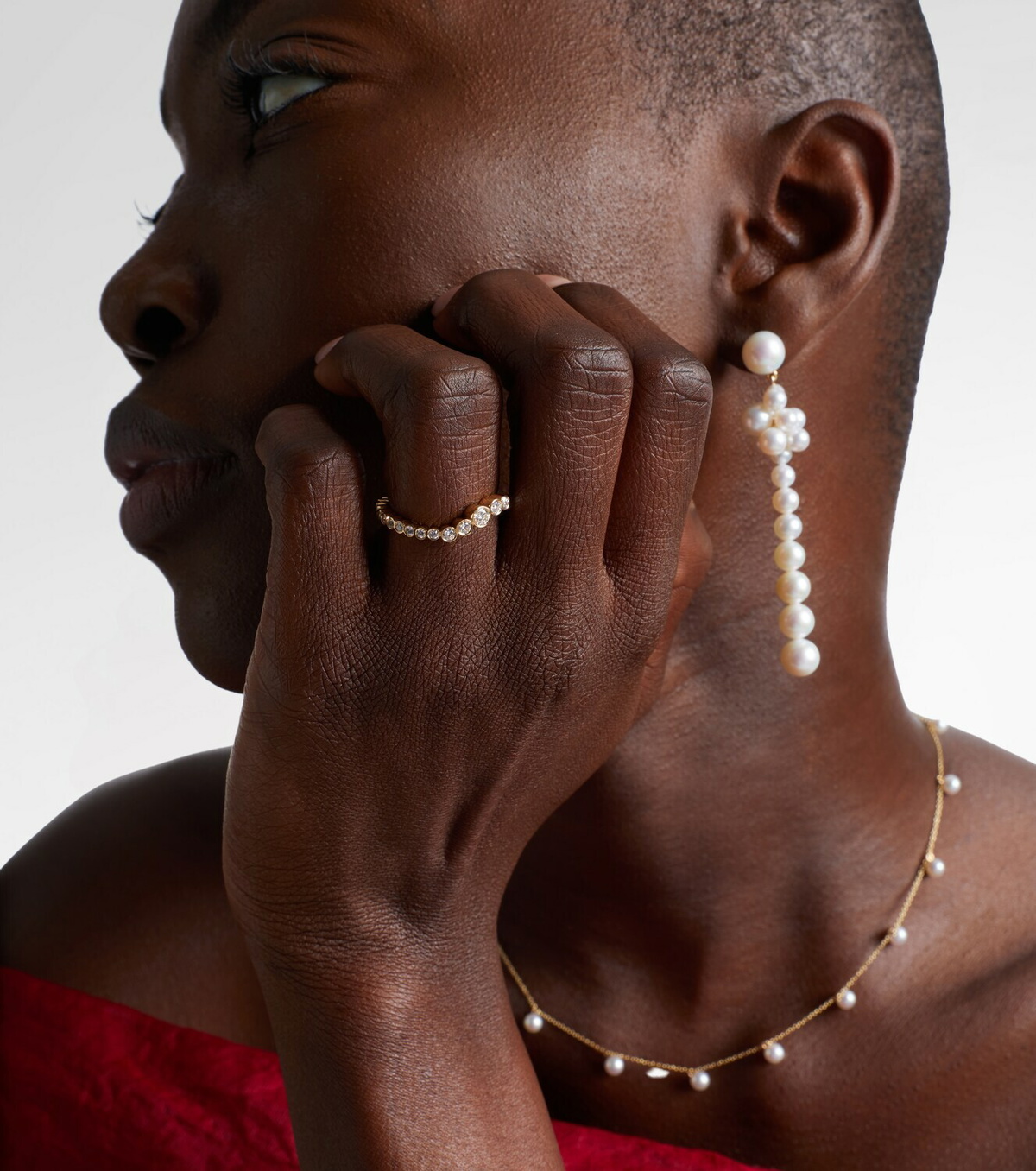 Sophie Bille Brahe Sky Classic 18kt gold ring with diamonds