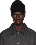 Jil Sander Black Rib-Knit Beanie