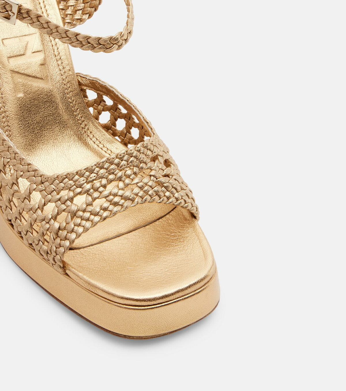 Souliers Martinez Cheyenne metallic leather sandals