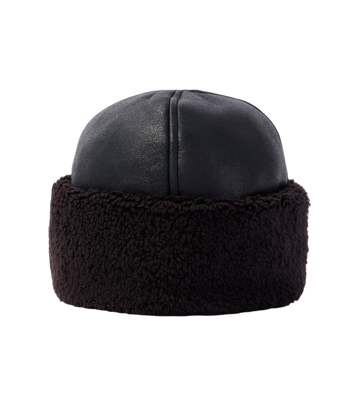 Photo: Our Legacy Blizzard shearling and leather hat
