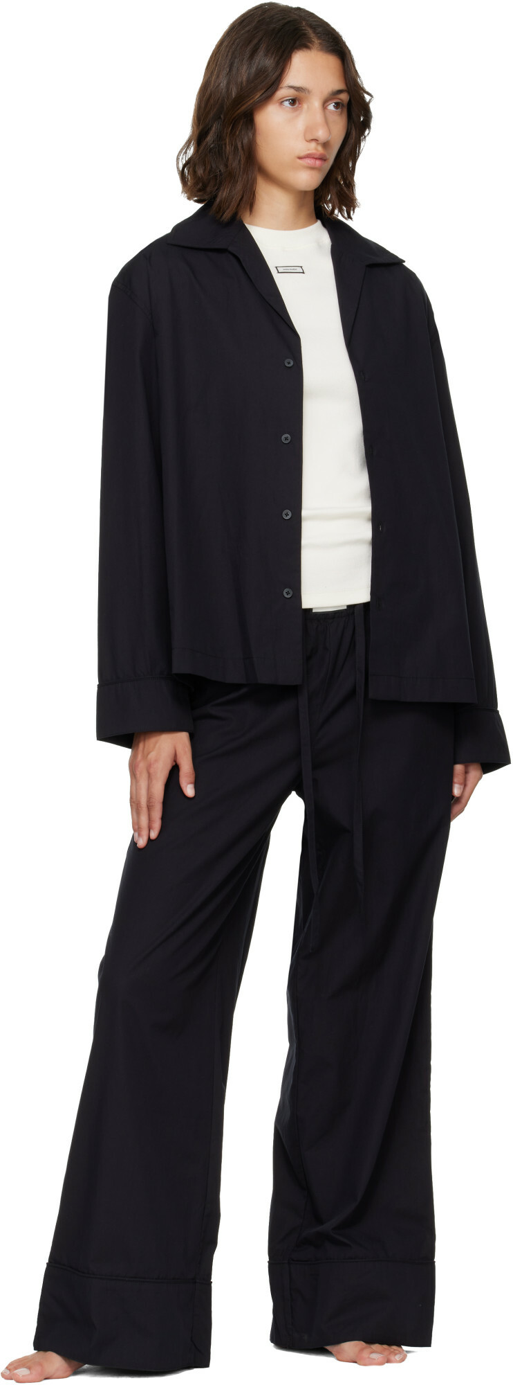 Entire Studios Black L/S Pyjama Shirt