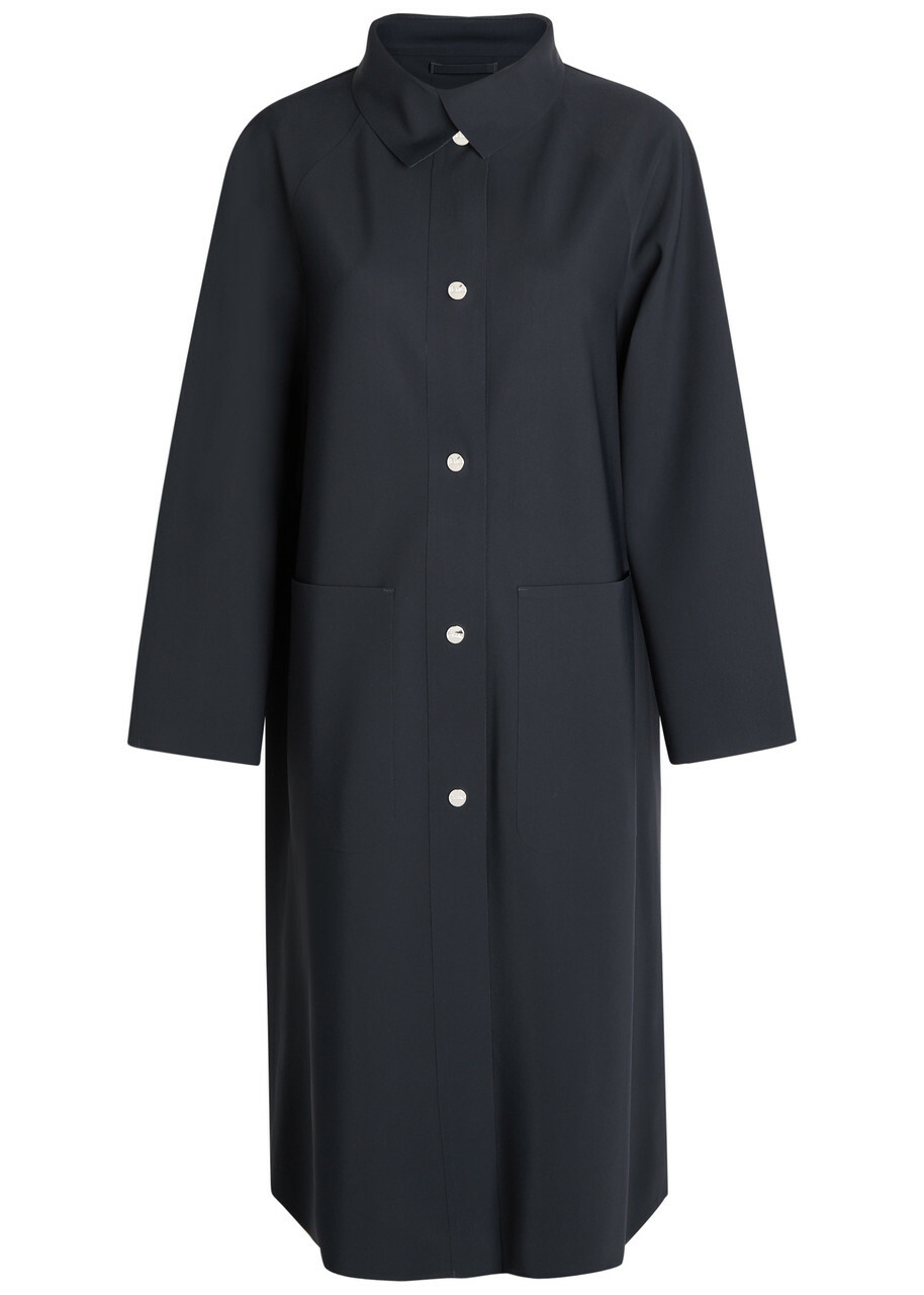 Herno High-neck Stretch-polyamide Coat Blue