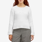 Marni Women's Logo Sweatshirt in Rib in Lily White