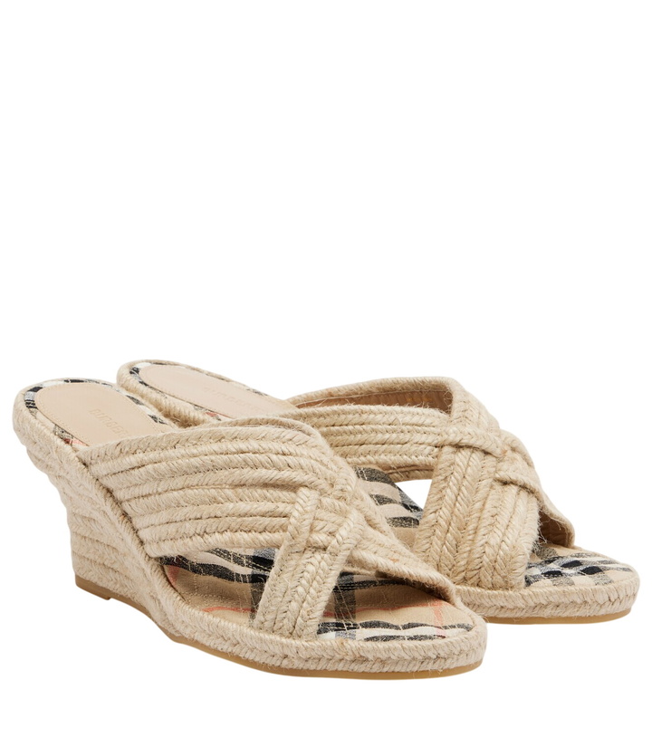 Photo: Burberry Woven espadrille wedges