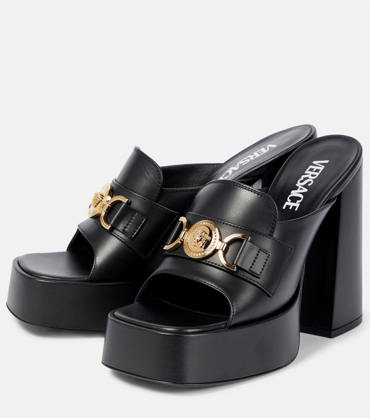 Versace Medusa Aevitas leather mules Versace