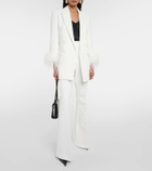 Rebecca Vallance Bridal Evelyn mid-rise crêpe bootcut pants