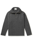 Nanushka - Zad Oversized Woven Half-Zip Sweater - Gray