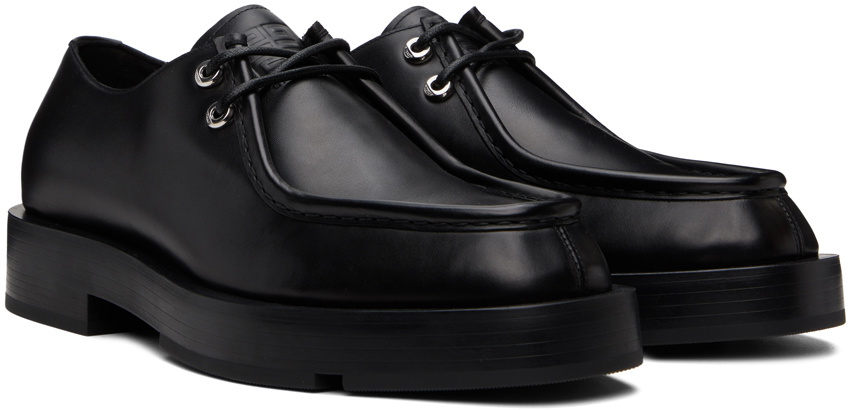 Givenchy Black Squared Lace-Up Derbys Givenchy Squared Derby Shoe In Box Leather - Black  main image 3