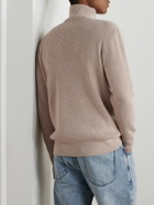 MILES LEON - Ribbed Merino Wool and Cashmere-Blend Rollneck Sweater - Neutrals