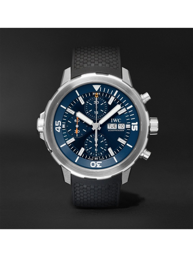 Photo: IWC Schaffhausen - Aquatimer Expedition Jacques-Yves Cousteau Edition Automatic Chronograph 44mm Stainless Steel and Rubber Watch, Ref. No. IW376805