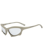 Balenciaga Men's BB0229S Sunglasses in Ruthenium/Silver