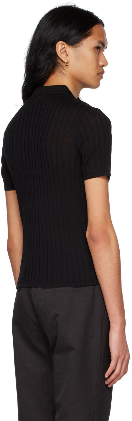 Dion Lee Black Wool Polo