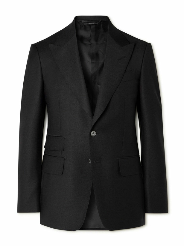 Photo: TOM FORD - Shelton Wool and Mohair-Blend Suit Jacket - Black