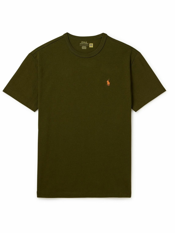 Photo: Polo Ralph Lauren - Logo-Embroidered Cotton-Jersey T-Shirt - Green