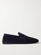 TOD'S - Suede Driving Shoes - Blue - 7