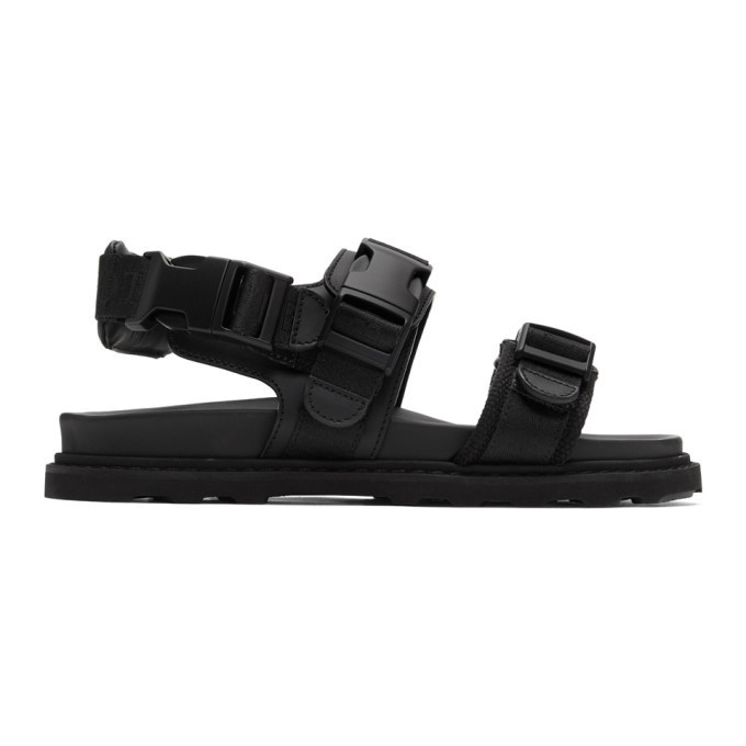 Photo: Bottega Veneta Black Leather and Canvas Camper Sandals