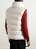Zegna - Quilted Cotton-Blend Corduroy Down Gilet - White