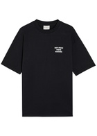 DRÔLE DE Monsieur Le T-shirt Slogan Printed Cotton T-shirt Black