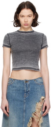 GUESS USA Black Cropped T-Shirt