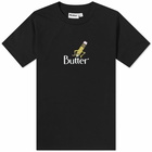 Butter Goods Men's Pencil Logo T-Shirt in Black