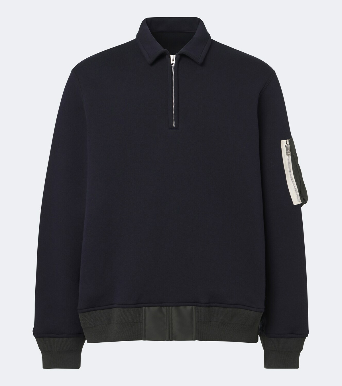 Sacai Cotton-blend polo sweatshirt