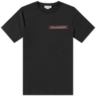 Alexander McQueen Men's Taped Logo T-Shirt in Black/Mix