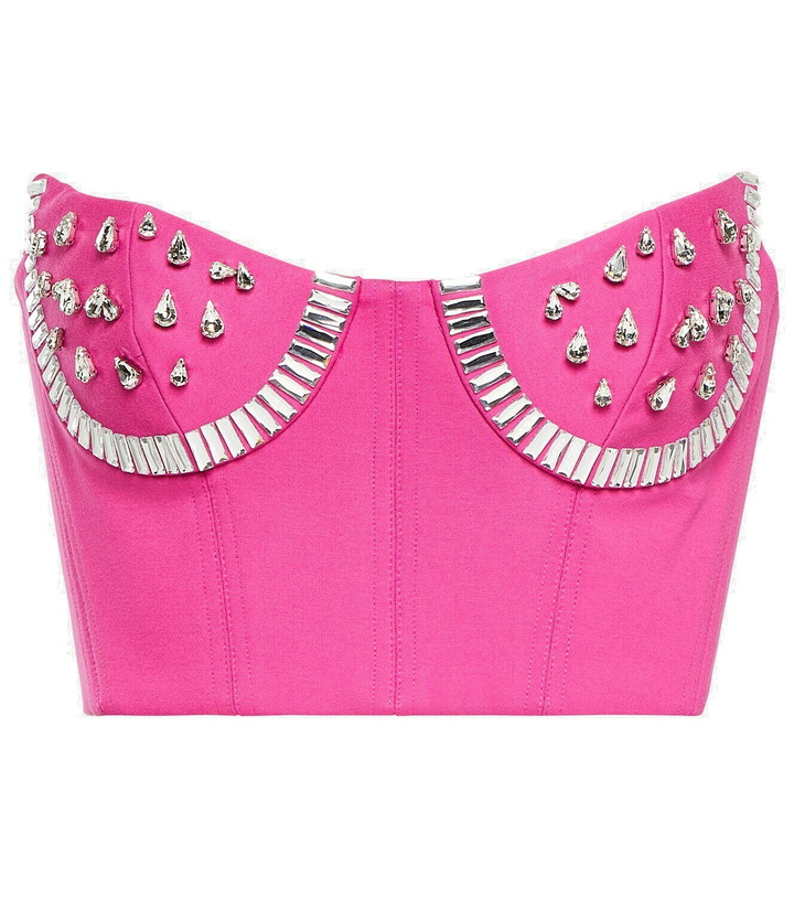 Photo: Area Crystal-embellished bustier
