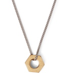 Maison Margiela - Burnished Sterling Silver and Gold-Plated Necklace - Silver