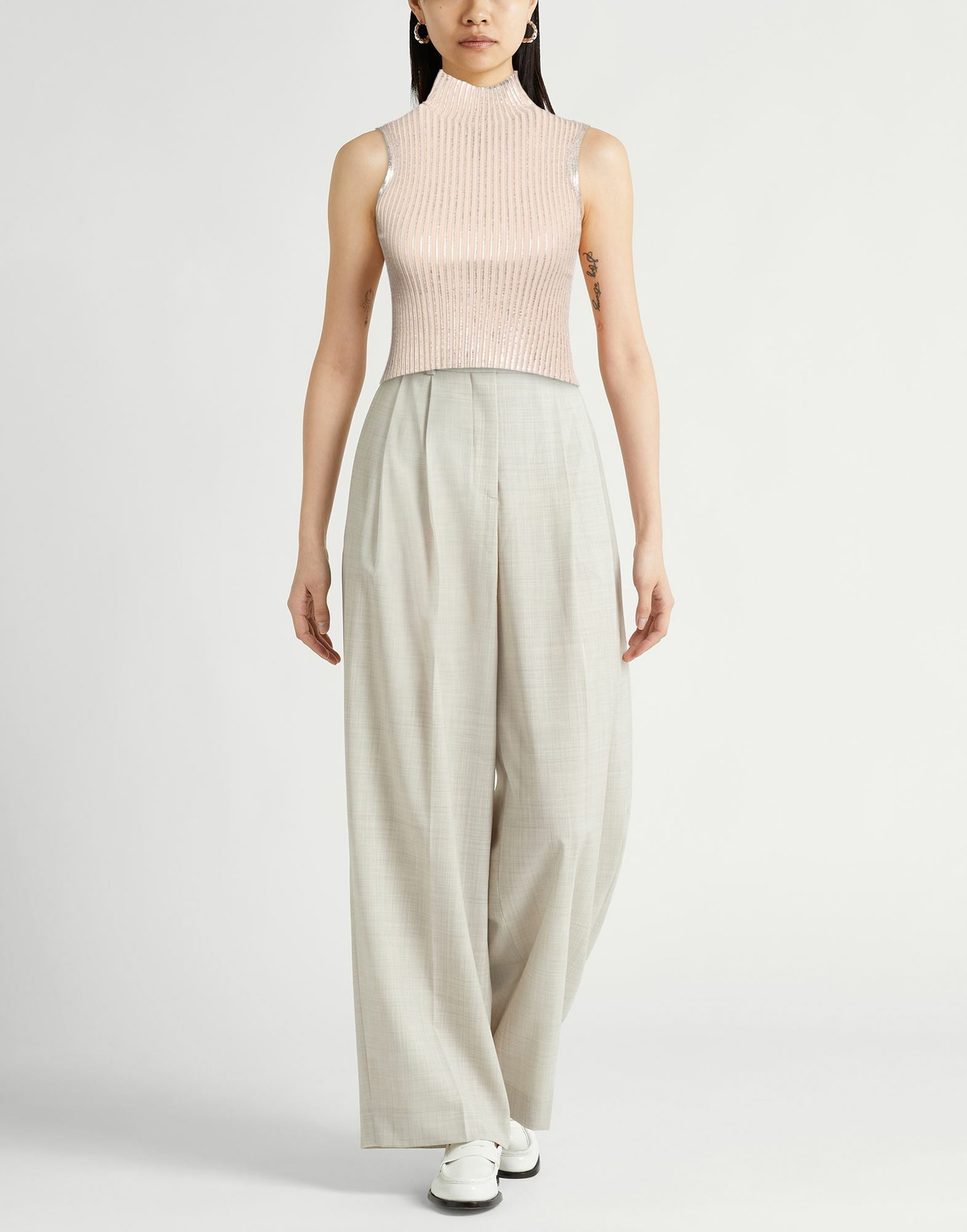 Peserico Womens Turtleneck in Silver