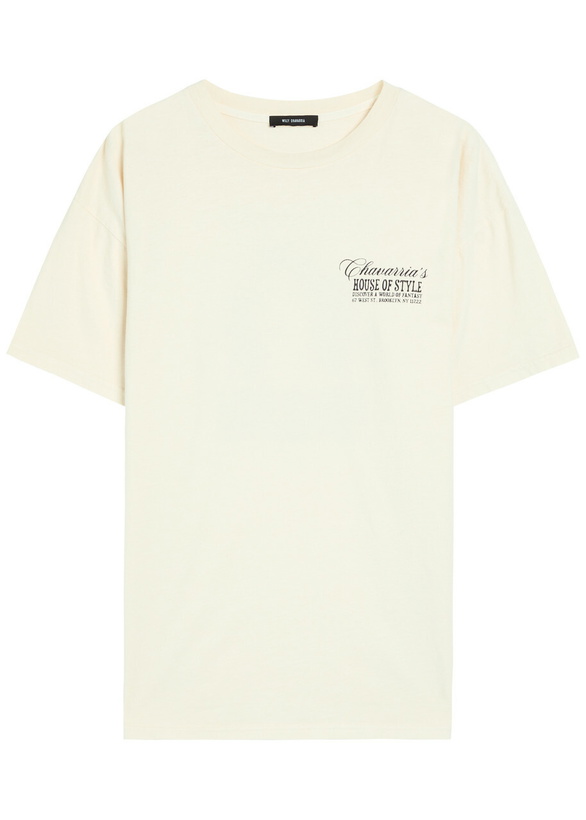 Photo: Willy Chavarria Easy Printed Cotton T-shirt White