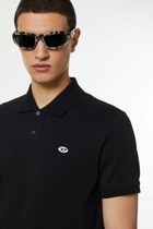 Diesel Polo shirt with D oval Patch - Polos Mens in Black