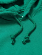 Wacko Maria - Logo-Print Washed Cotton-Jersey Hoodie - Green