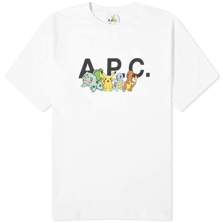 Photo: A.P.C. Men's x Pokémon The Crew T-Shirt in White