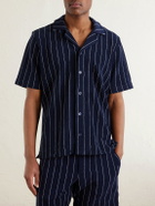Orlebar Brown - Hawkin Stripe Towelling Cotton Shirt - Blue