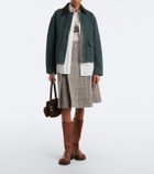 Acne Studios Suede-trimmed cotton canvas jacket