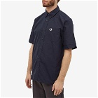 Fred Perry Authentic Men's Short Sleeve Oxford Shirt in Navy