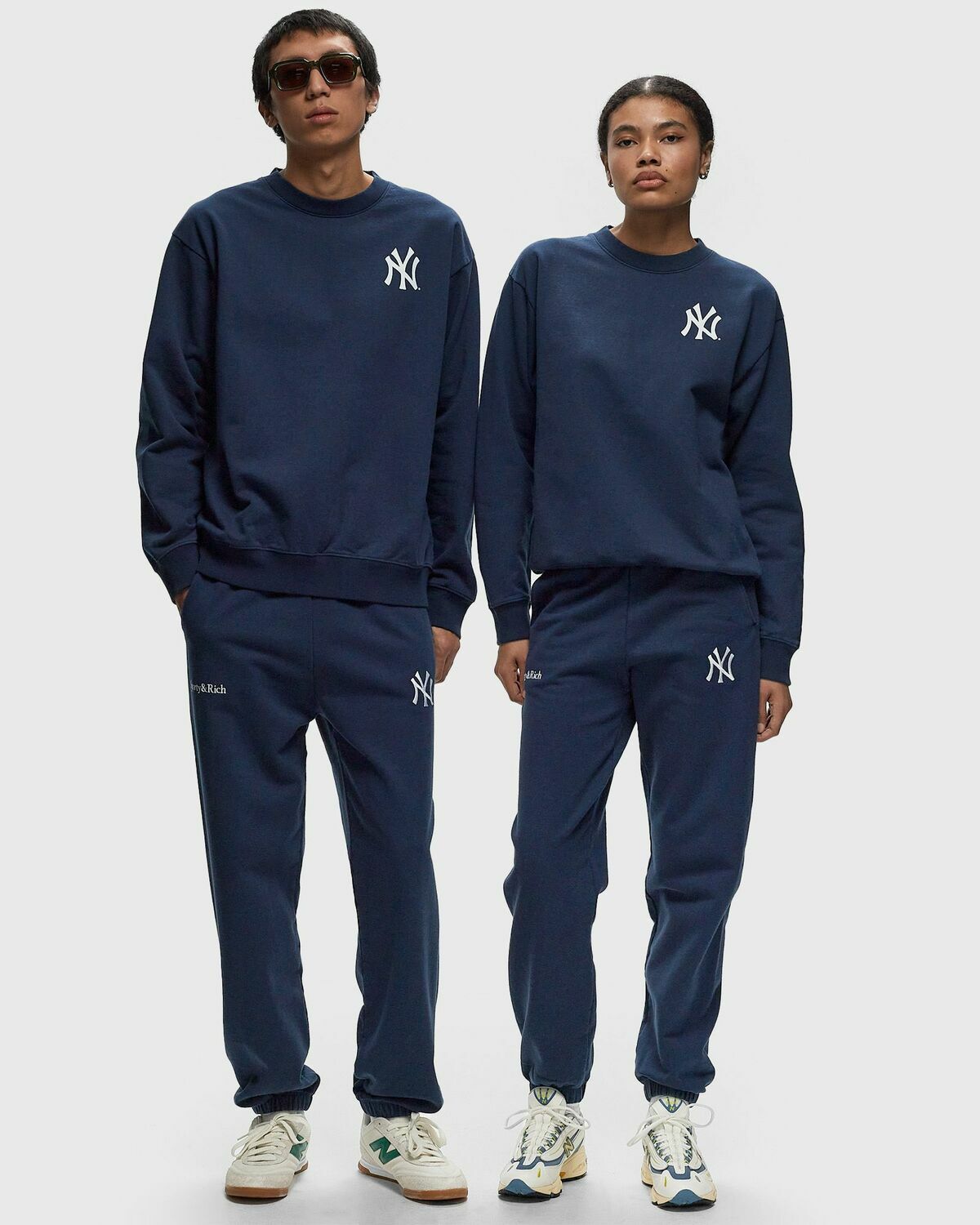 Sporty & Rich Yankees Serif Sweatpant Blue Sweatpants