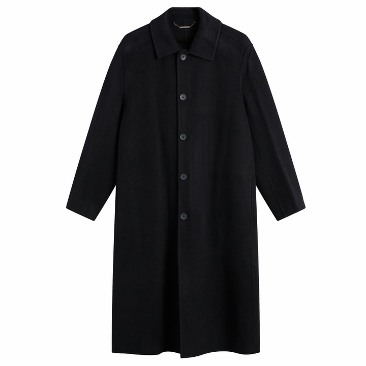 Photo: Percival Men's Double Faced Wool Overcoat in Navy