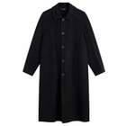 Percival Men's Double Faced Wool Overcoat in Navy