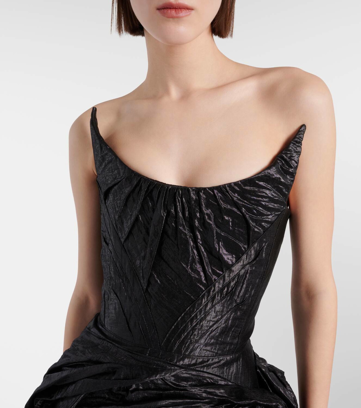 Maticevski Candescence asymmetric bustier gown