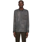 LHomme Rouge Grey Faded Curtain Shirt